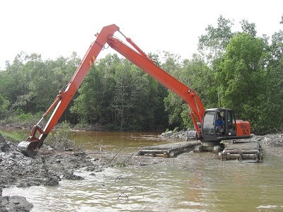Плавучий екскаватор Hitachi ZX200 RIVER